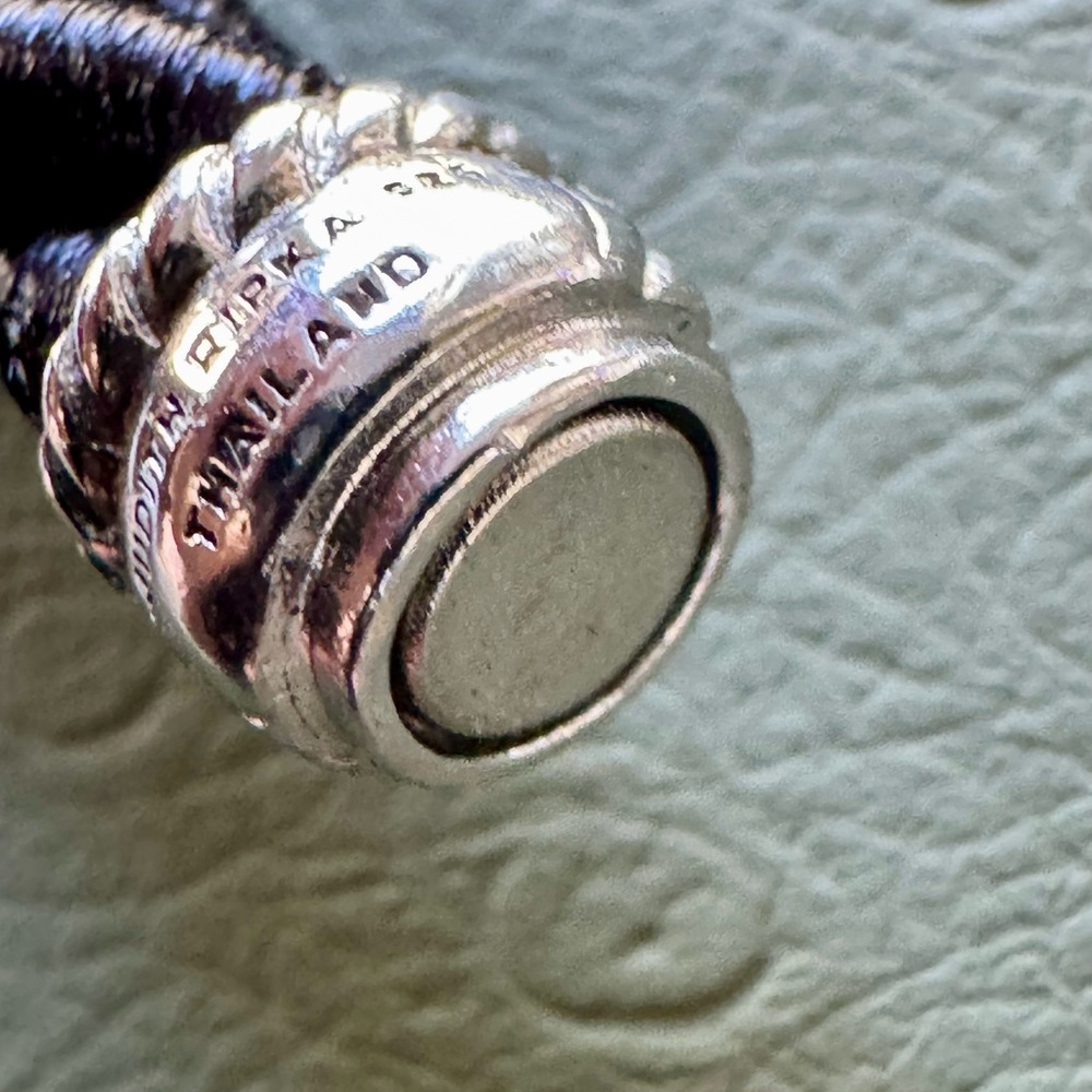 Judith Ripka Black Silk Cord With Magnetic Closure NEW - Picture 5 of 7